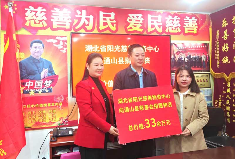 阳光慈善助力乡村振兴——走进通山扶危济困送温暖捐赠仪式在汉举行